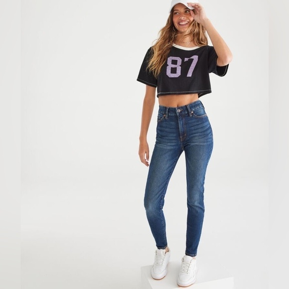 Aeropostale Denim - AEROPOSTALE High Rise Curvy Jegging Dark Wash Size 12